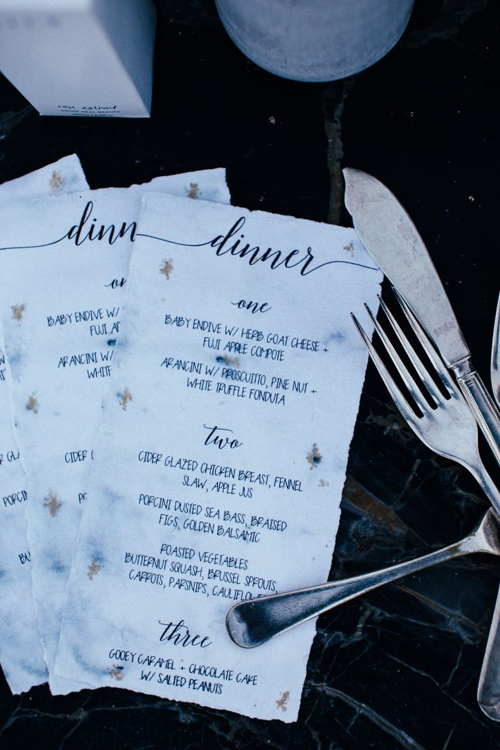 Dinner Menu and Cutlery at Restaurant